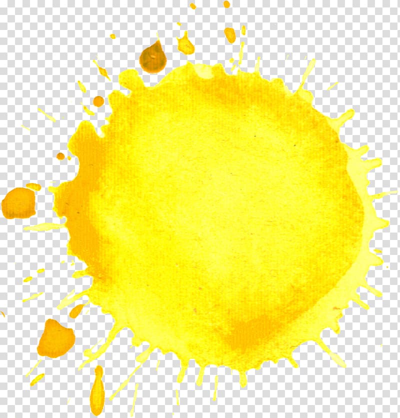 slash of yellow liquid illustration, Watercolor painting Yellow , YELLOW transparent background PNG clipart