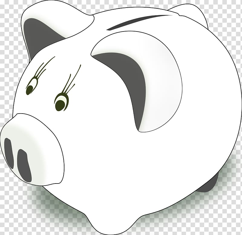 piggy bank clip art black and white