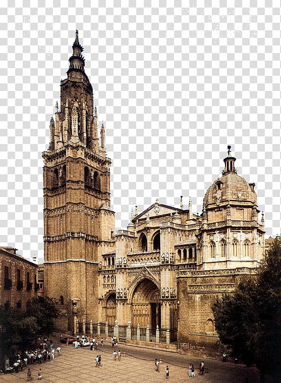 Toledo Cathedral Church Tourist attraction, Famous attractions Cathedral of Toledo transparent background PNG clipart