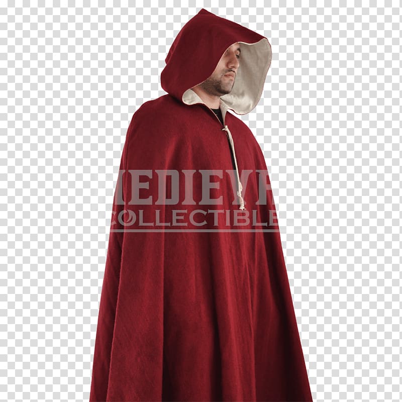 Cape May Robe Hoodie Maroon Velvet, cloak&dagger transparent background PNG clipart