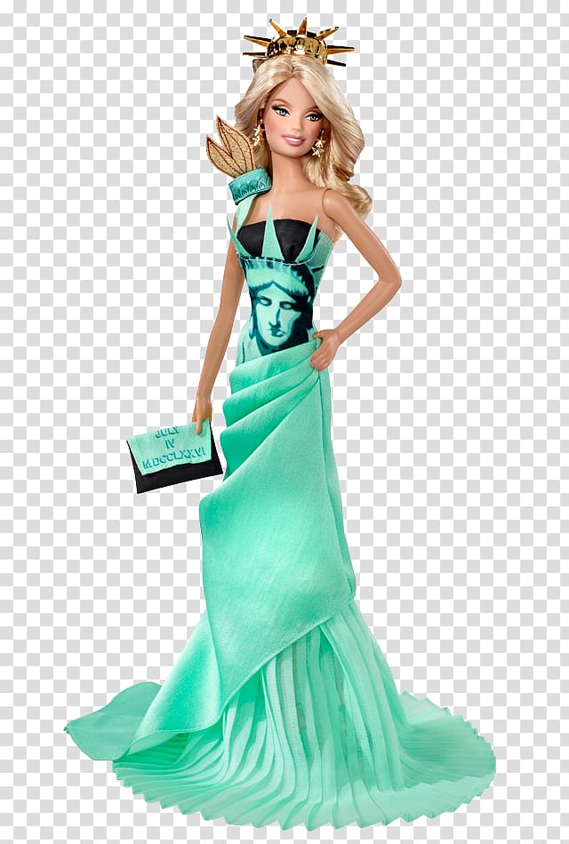 Statue of Liberty Barbie Doll Toy Landmark, barbie transparent background PNG clipart