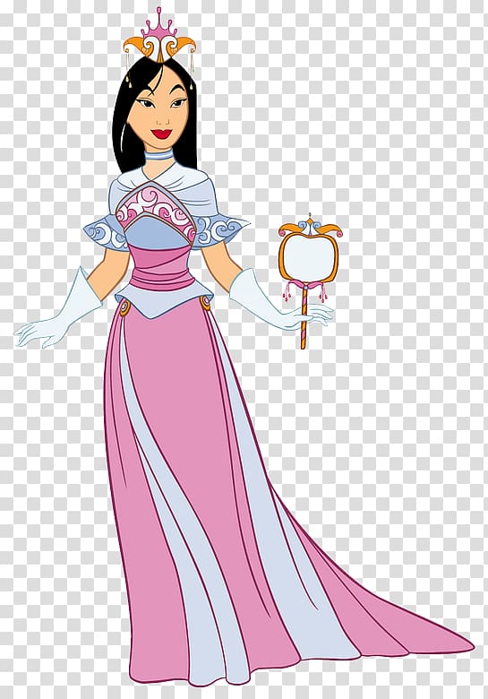 Mulan Disney Princess Green Blue Cyan, ariel in pink dress transparent background PNG clipart