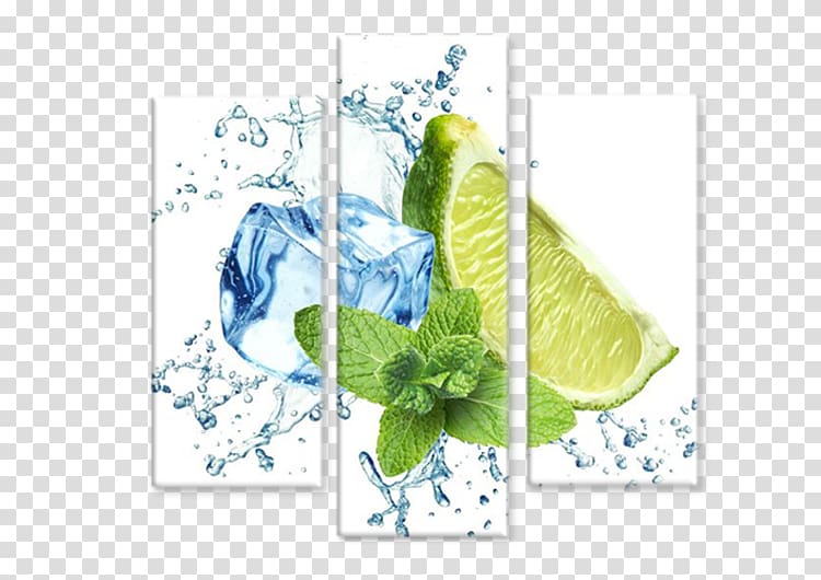 Lemon Ice cube Mint Water Concentrate, lemon transparent background PNG clipart
