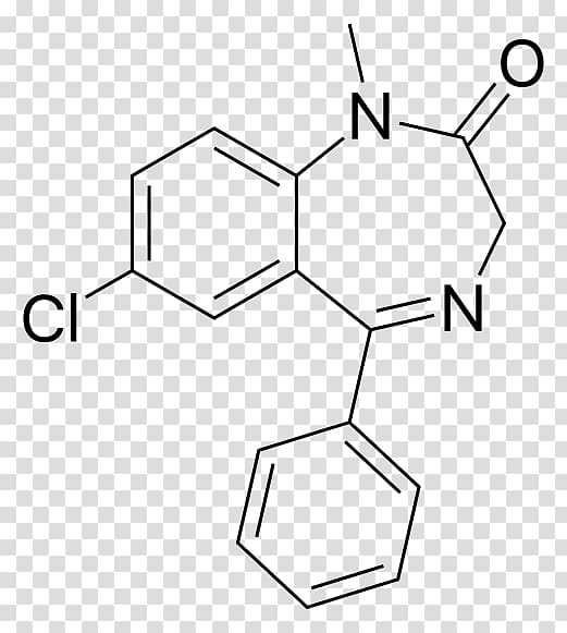 Diazepam Benzodiazepine Chemical formula Alprazolam Sedative, develop transparent background PNG clipart