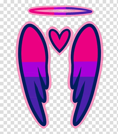 LGBT Gay pride Bisexuality Queer Pansexuality, heart wing transparent background PNG clipart