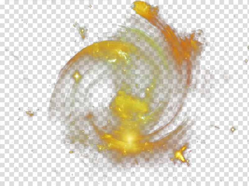 Yellow , Golden spiral galaxy transparent background PNG clipart