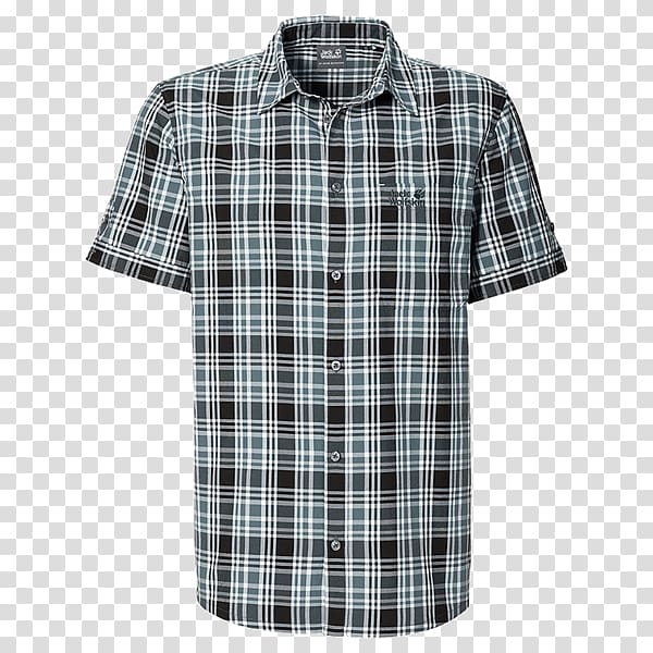 Shirt Sleeve Full plaid Button Jack Wolfskin, shirt transparent background PNG clipart