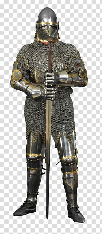 Middle Ages Knight Plate armour , medival transparent background PNG clipart