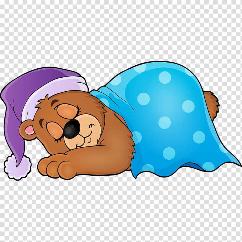 sleeping brown bear illustration, Bear Sleep , Sleeping bear transparent background PNG clipart