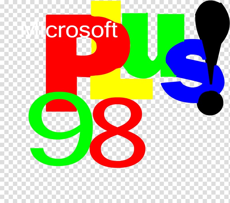 Logo Microsoft Plus! Windows 98 Art, microsoft transparent background PNG clipart