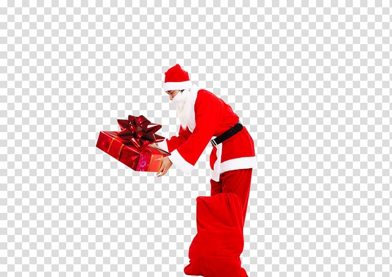 Santa Claus Christmas Gift, Santa Cutout Free HD clips transparent background PNG clipart