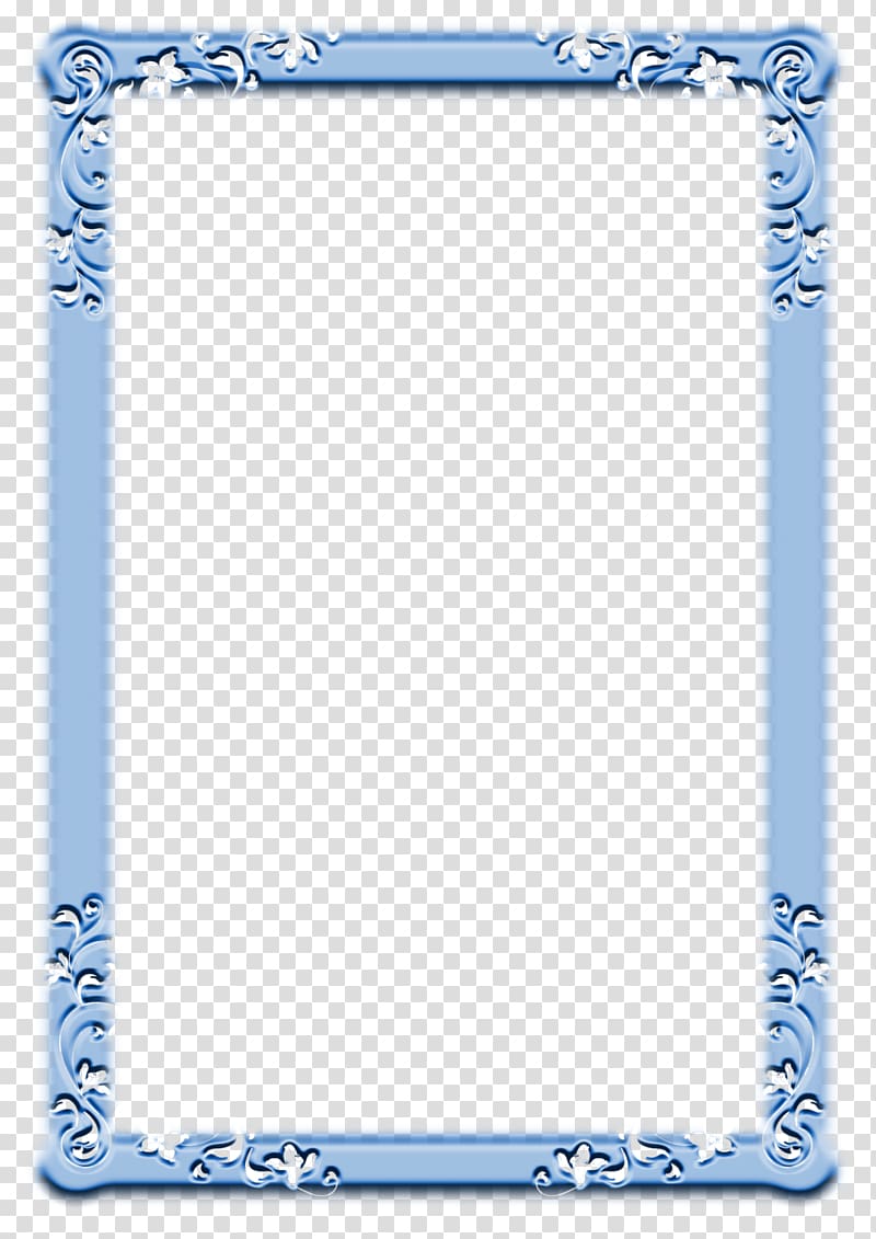 Blue Frame Illustration Frames Border Line Transparent