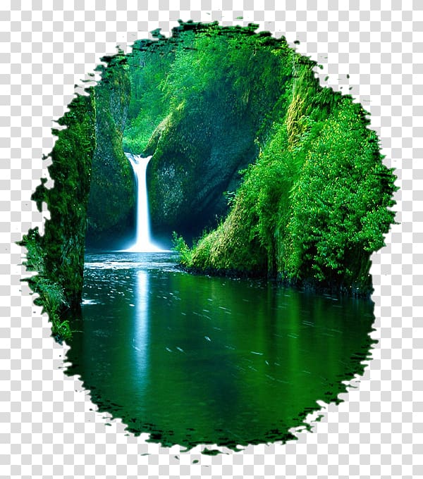 Desktop Nature story Landscape, waterfalls transparent background PNG clipart