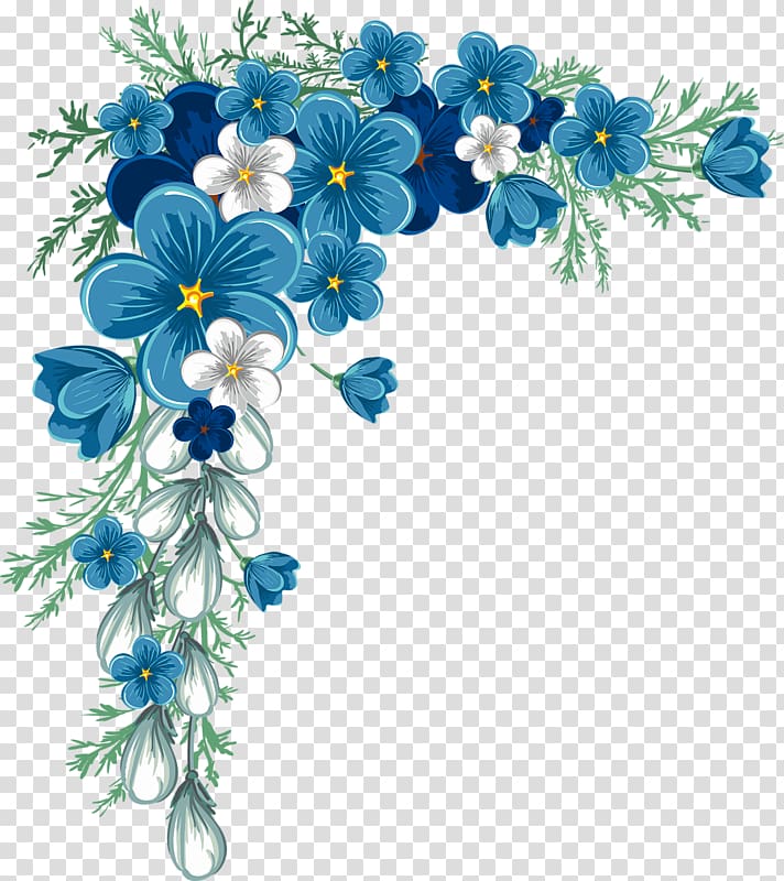blue and white flowers , Flower Floral design , flower transparent background PNG clipart