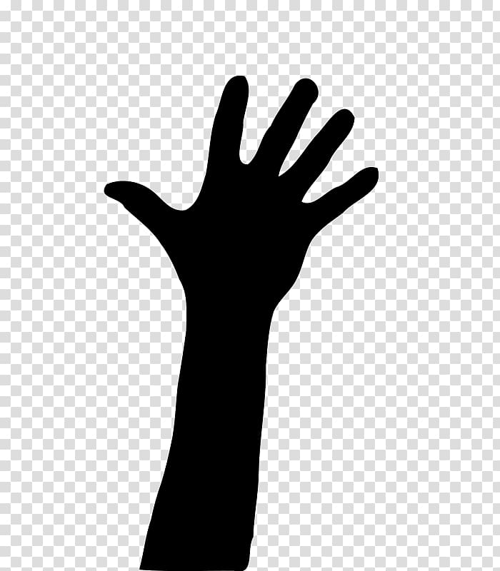 Praying Hands Silhouette , raise hands transparent background PNG clipart