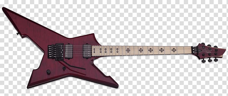 Electric guitar Schecter Guitar Research Seven-string guitar Schecter C-1 Hellraiser, electric guitar transparent background PNG clipart