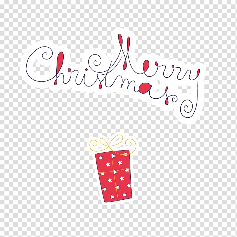 Christmas Gift Font, WordArt Christmas transparent background PNG clipart