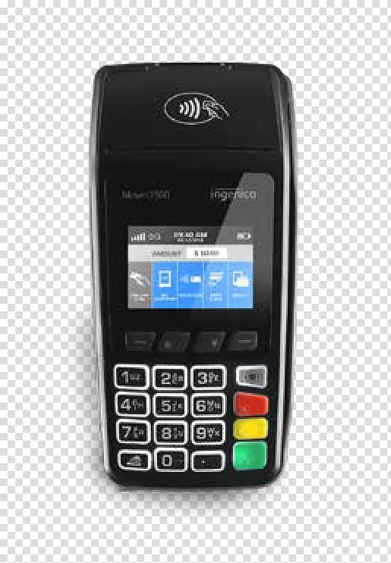 Feature phone Mobile Phones Payment terminal Ingenico Point of sale, Reading Terminal Market transparent background PNG clipart