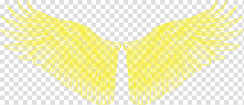 Yellow Neck Pattern, Golden wings transparent background PNG clipart