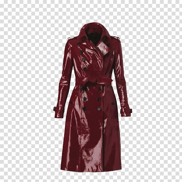 Trench coat Burberry Cxe9line Fashion, Wine red coat transparent background PNG clipart