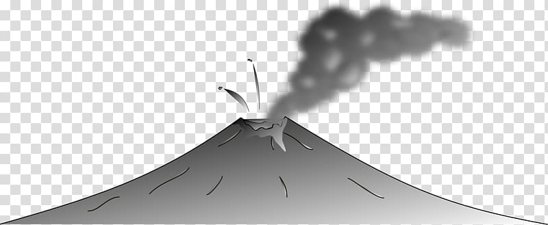 Volcano Black and white , volcano transparent background PNG clipart