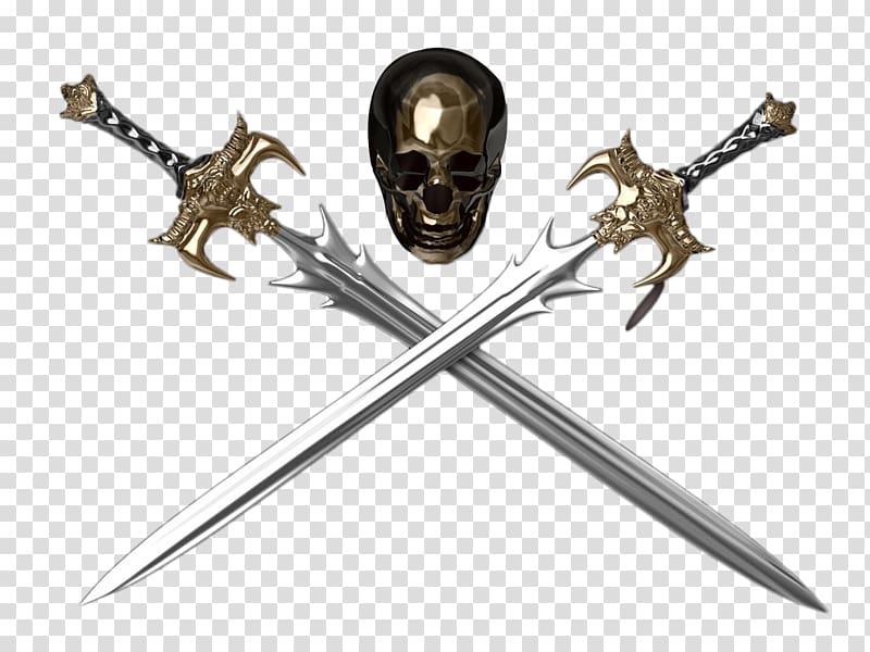 Basket-hilted sword xc9pxe9e , Hand drawn sword and skull transparent background PNG clipart