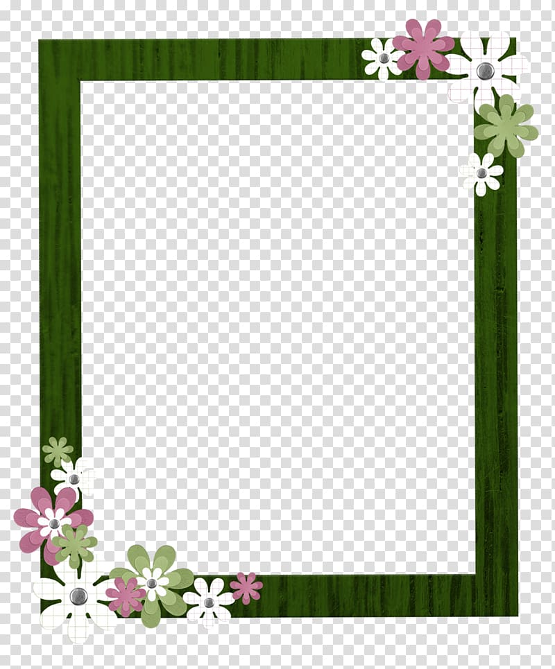 Free Download Green White And Green Floral Template Border Flowers 1282