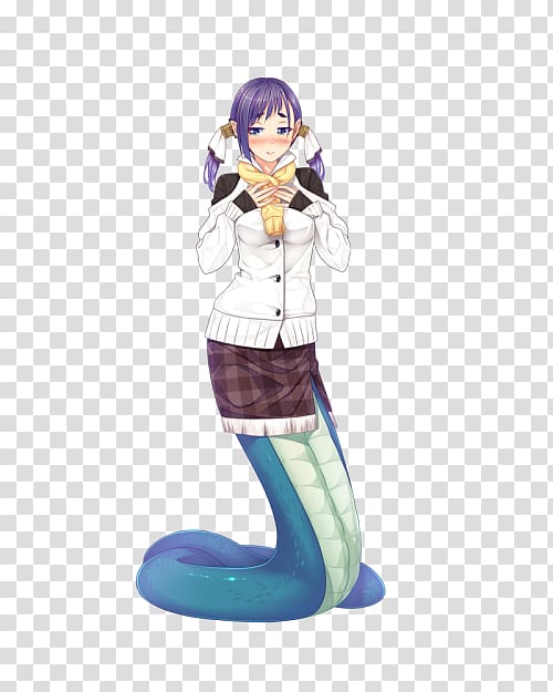 Figurine Character Animated cartoon, monster girl snake transparent background PNG clipart