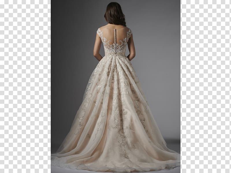 Wedding dress Ball gown Bride, blush floral transparent background PNG clipart