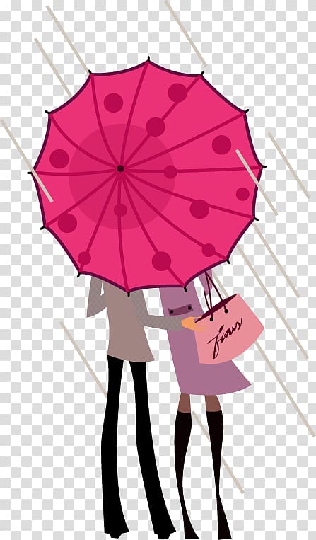 Chanel Fashion Display resolution Clothing , Hand-painted red umbrella lovers pattern transparent background PNG clipart