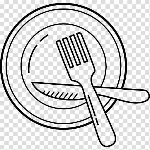 dinner plate clipart black and white