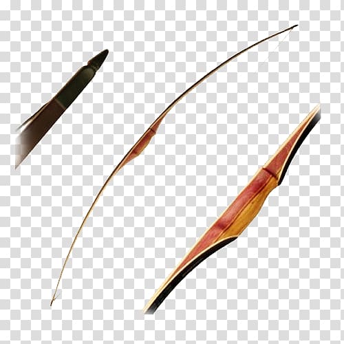 Bow and arrow English longbow Hunting, bow transparent background PNG clipart