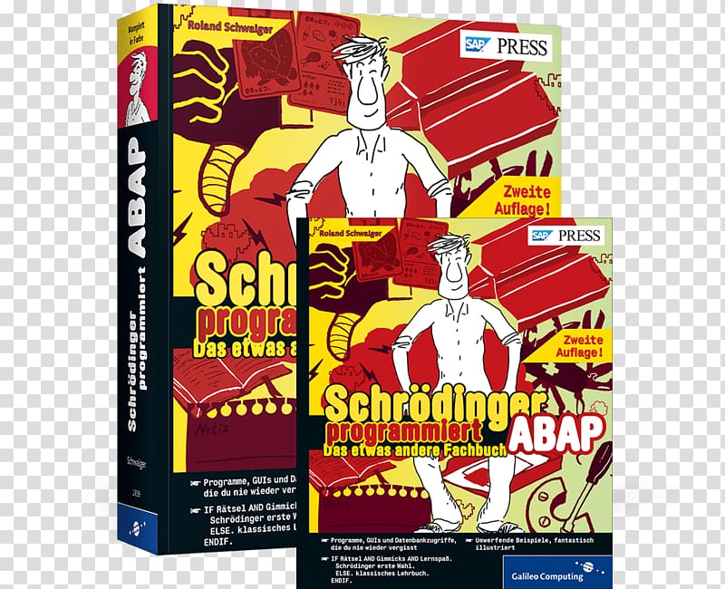 Schrödinger programmiert ABAP: das etwas andere Fachbuch Einstieg in ABAP Computer programming Book, book transparent background PNG clipart