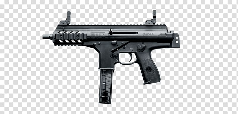 Submachine gun Beretta M12 Firearm 9×19mm Parabellum, weapon transparent background PNG clipart