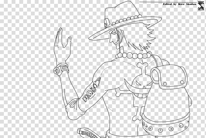Portgas D. Ace Line art Drawing Monkey D. Luffy How to Draw Digital Manga and Anime, ace transparent background PNG clipart