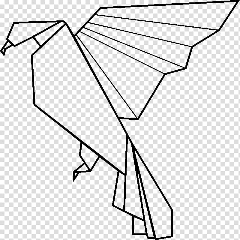 Line art Drawing Origami Colombe, colombe transparent background PNG clipart