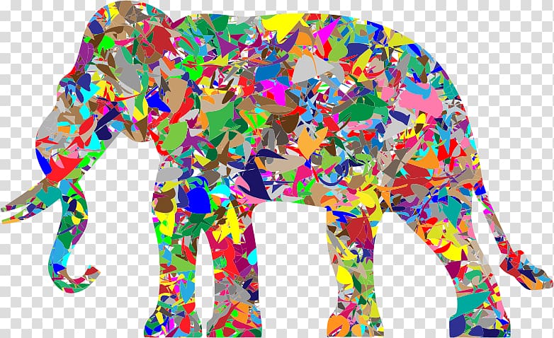 African elephant Elephants Modern art, decorative pattern texture transparent background PNG clipart