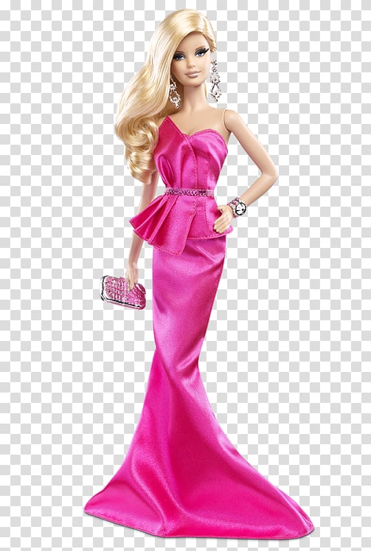 Barbie Fashion doll Gown Dress, barbie doll transparent background PNG clipart