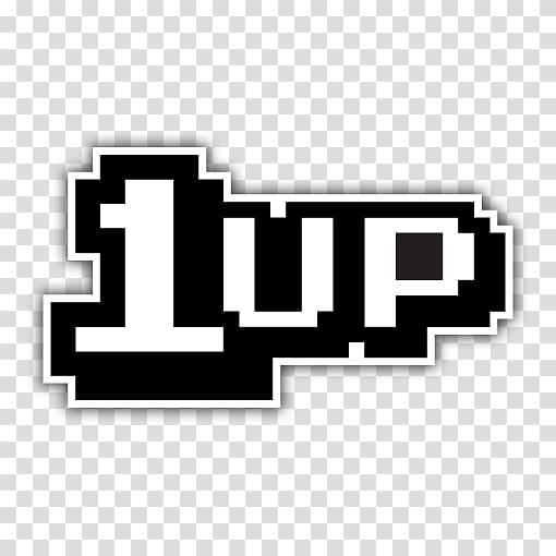 1up logo illustration, Super Mario Bros. T-shirt Hoodie Sticker 1UP.com, decals transparent background PNG clipart