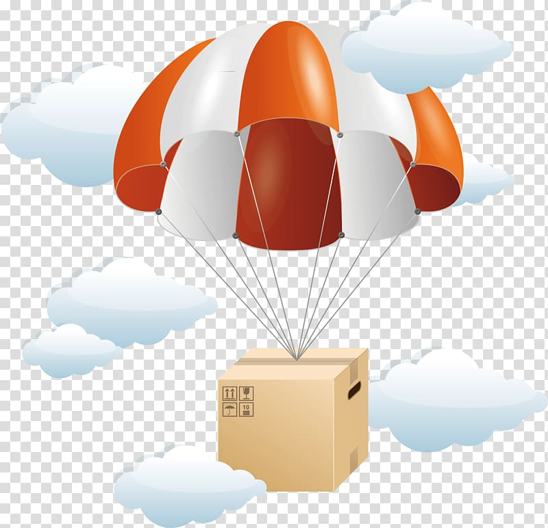 Parachute Cartoon illustration, parachute transparent background PNG clipart