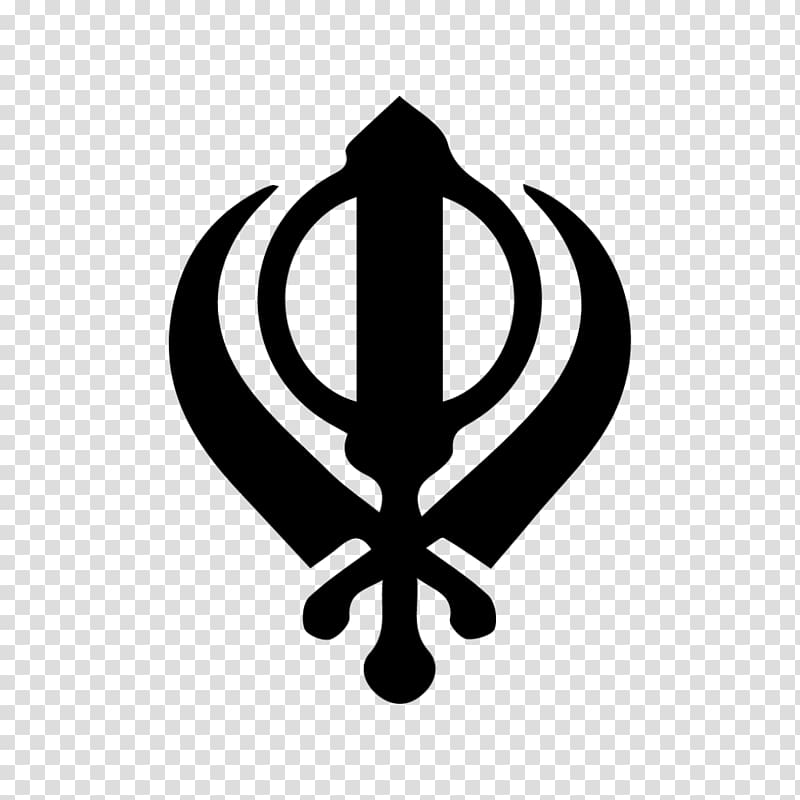 three black swords logo illustration, Khanda Sikhism Ik Onkar Nishan Sahib Symbol, sikhism transparent background PNG clipart