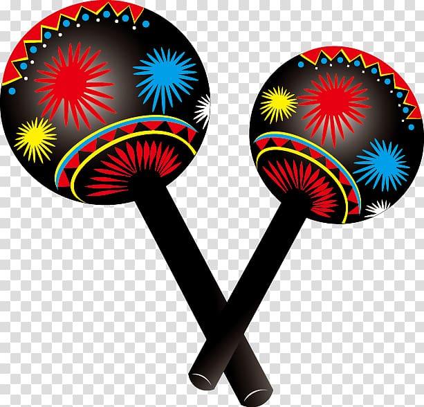 Musical instrument Maraca, Color Drum Hammer Musical Instrument material transparent background PNG clipart