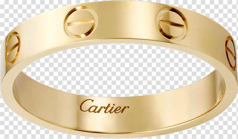 Wedding ring Cartier Colored gold, wedding ring transparent background PNG clipart