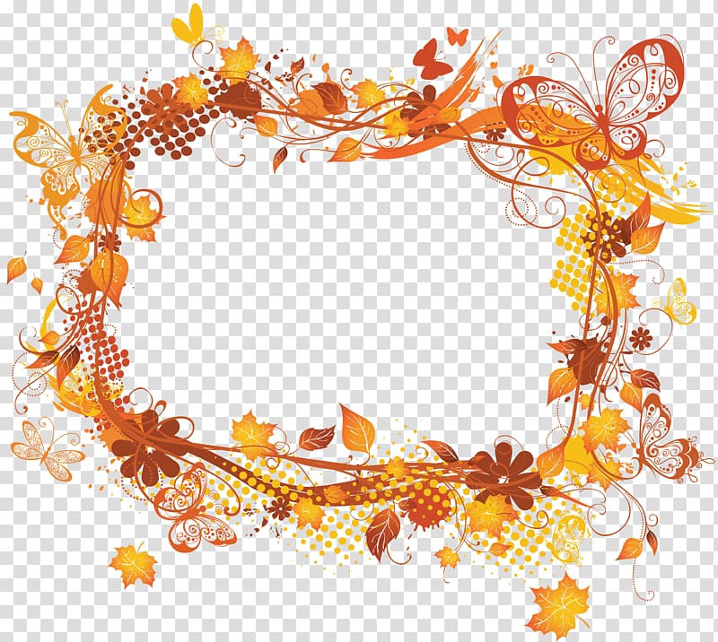 Frames Autumn , border transparent background PNG clipart