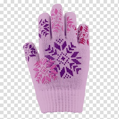 Glove Acrylic fiber Knitting Winter clothing, upc code pink transparent background PNG clipart
