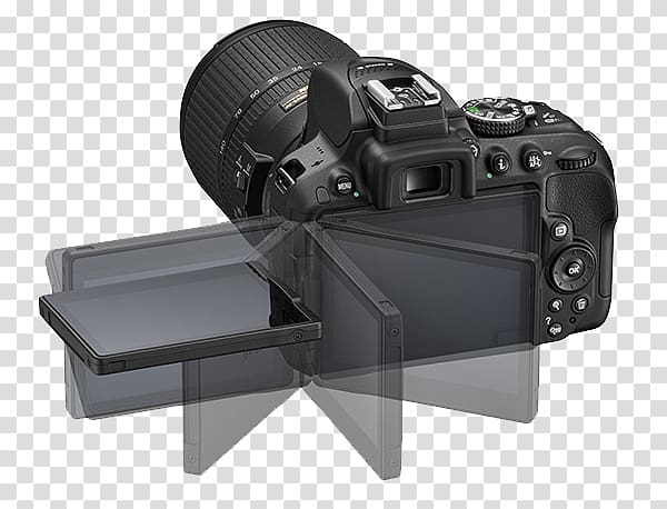 Nikon D5300 AF-S DX Nikkor 18-140mm f/3.5-5.6G ED VR Digital SLR , Camera transparent background PNG clipart