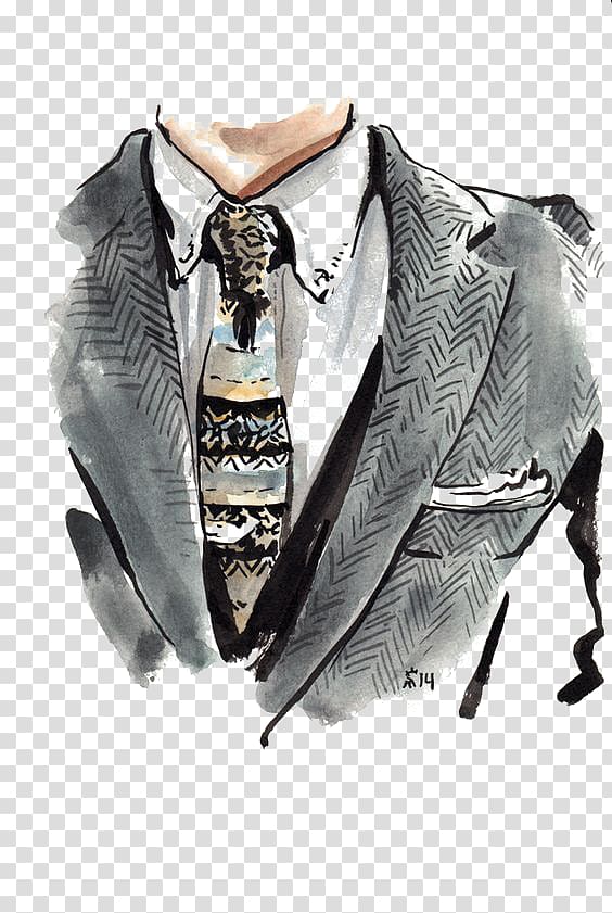 Fashion illustration Drawing Suit Illustration, Fashion Suit transparent background PNG clipart