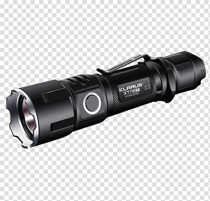 KLARUS XT11GT Flashlight Tactical light Lumen Light-emitting diode, Tactical Light transparent background PNG clipart