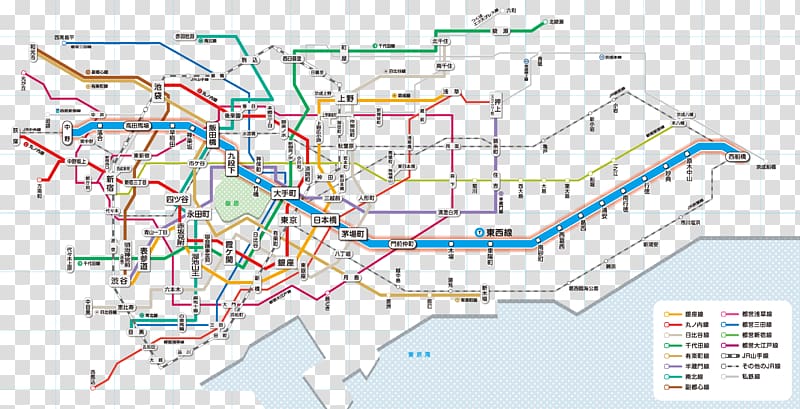 Tokyo Metro Tōzai Line 振替輸送 Map Map Library Transparent Background Png Clipart Hiclipart