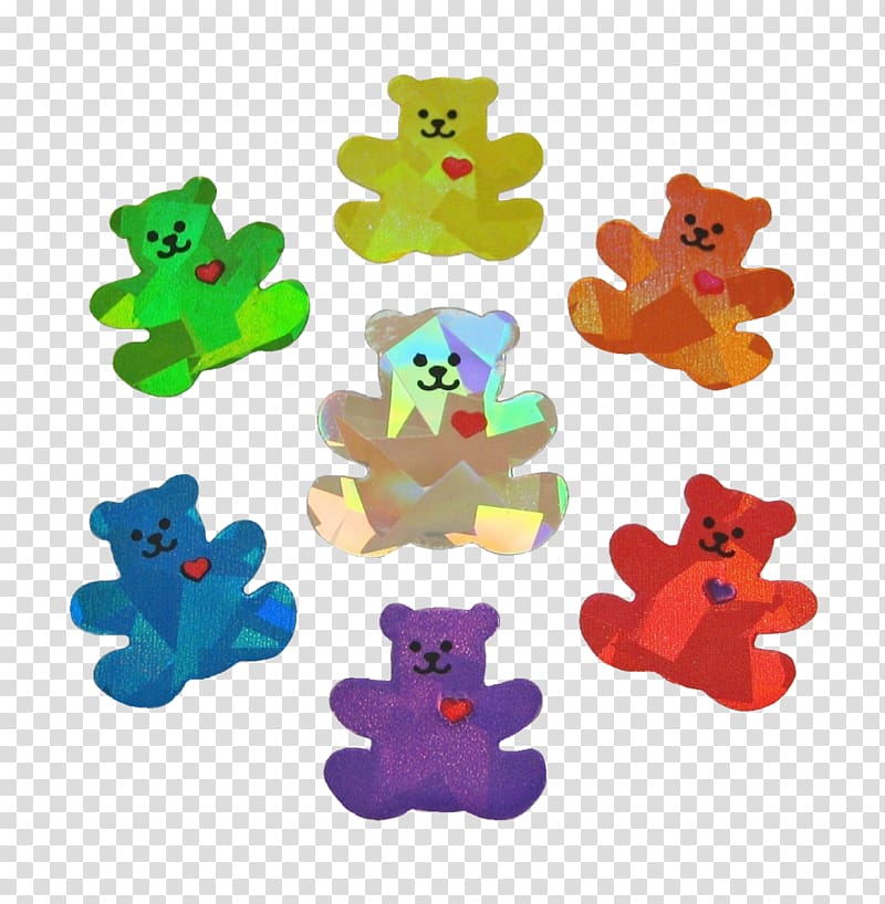 Adhesive tape Sticker Paper Color wheel, teddy bear toys transparent background PNG clipart